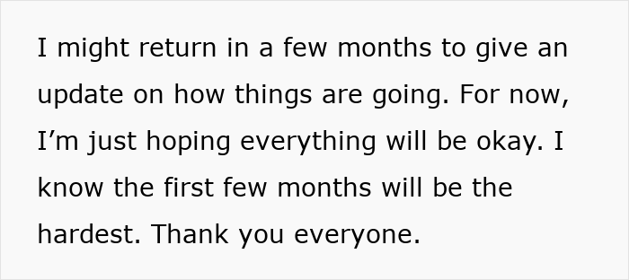 Text detailing a single dad's reflections on future updates and challenges.