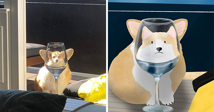 30 Adorable And Hilarious Animal Photos Drawn By This Artist