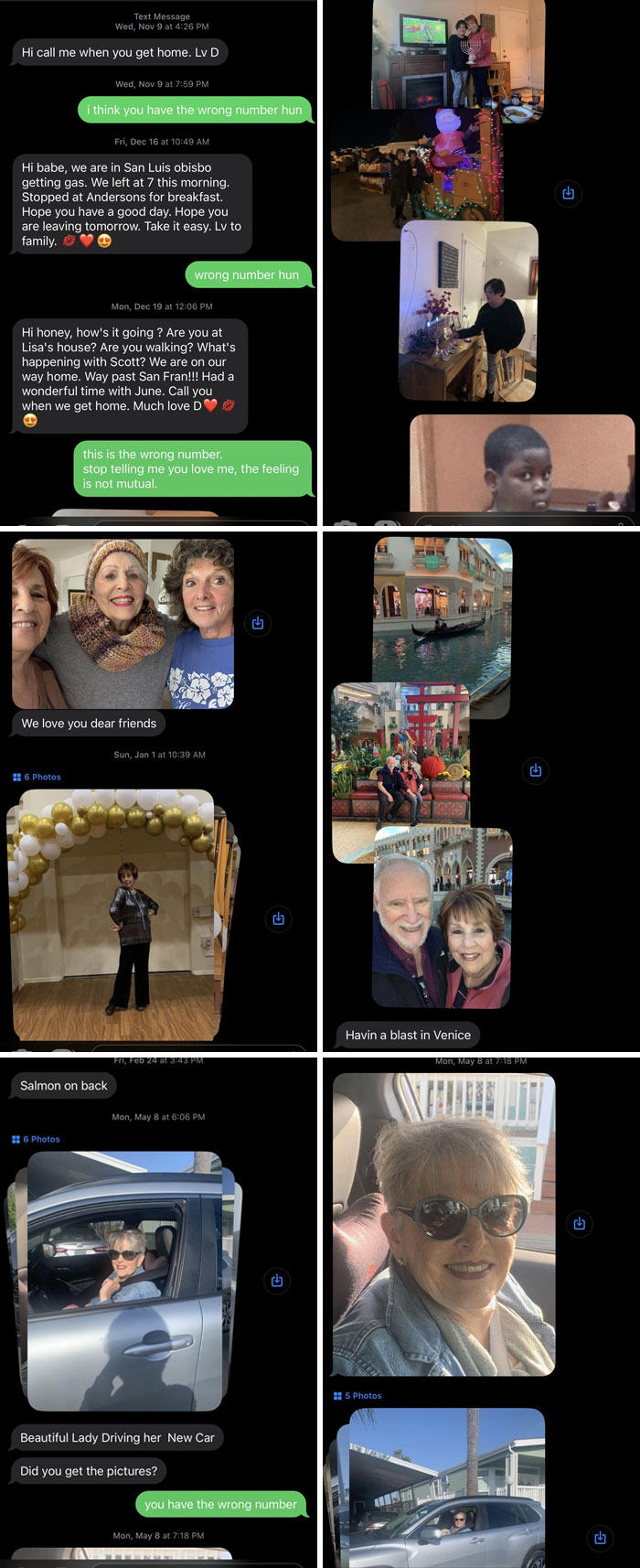 Texts and funny images sent to wrong recipient, showcasing humorous misunderstandings.