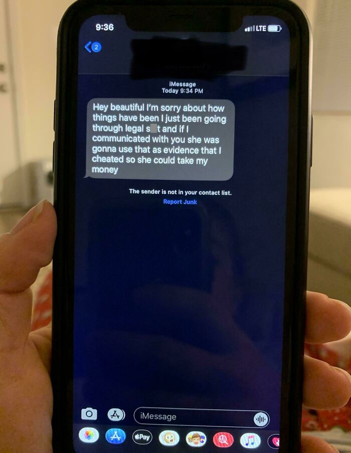 Text message mix-up on iPhone screen, showcasing funny messages sent to wrong recipient.