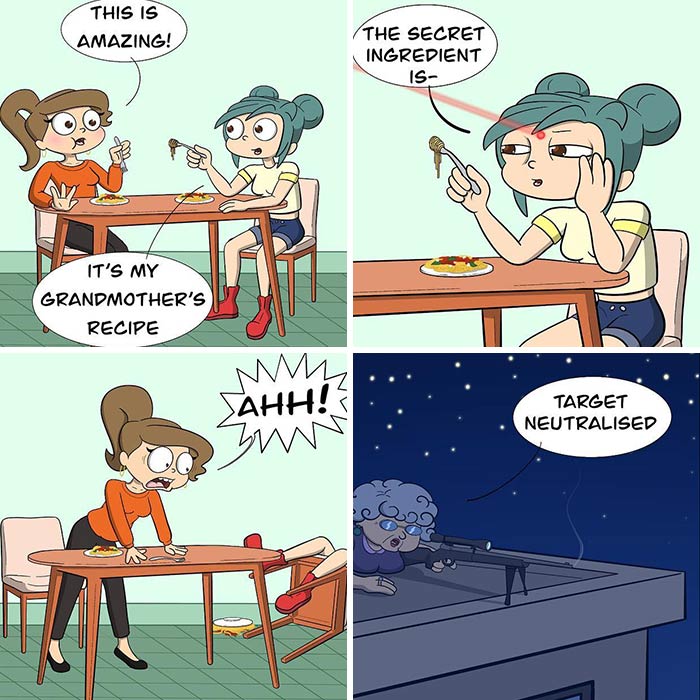 40 Goofy Comics With Unexpected Twists, By Eirinn Ske