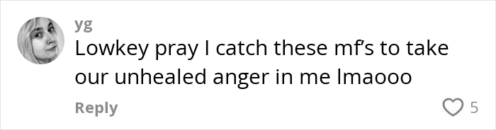 A conversation about gym perceptions with the text discussing unhealed anger, alongside a profile picture and a heart symbol. A conversation about gym perceptions with the text discussing unhealed anger, alongside a profile picture and a heart symbol.