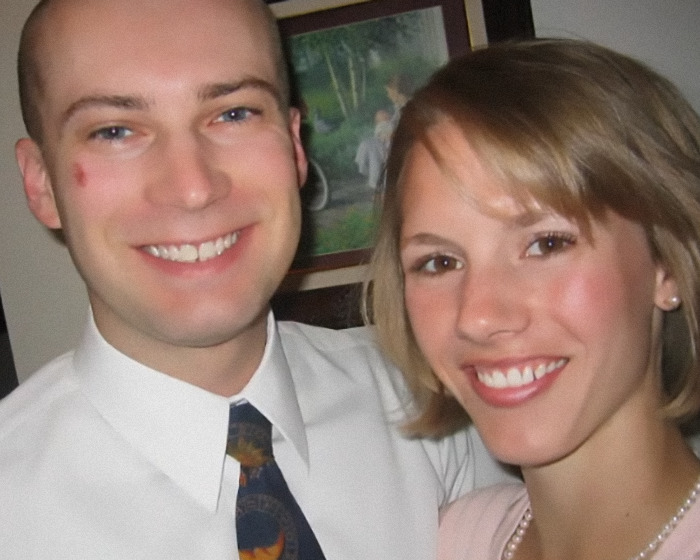 Ruby and Kevin in front of a framed painting. Ruby and Kevin in front of a framed painting.
