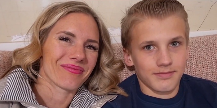 Ruby Franke and Chad smiling indoors. Ruby Franke and Chad smiling indoors.