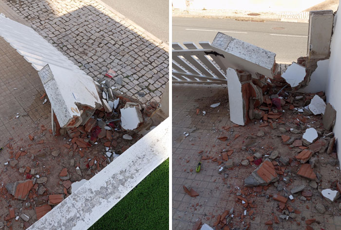 Damaged property and broken fence showing neighbors being so horrific people had to shame them in new pics.