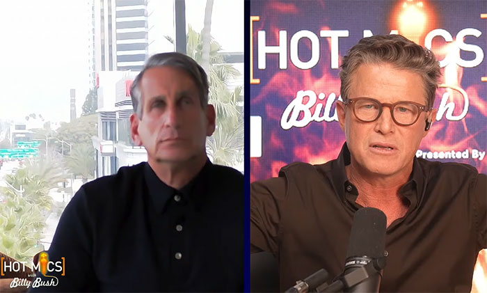 Two men in a split-screen discussion, one speaking into a microphone, related to Blake Lively and Ryan Reynolds controversy. Two men in a split-screen discussion, one speaking into a microphone, related to Blake Lively and Ryan Reynolds controversy.