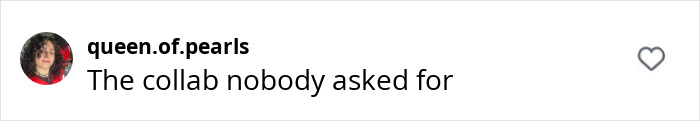 Comment from user queen.of.pearls: "The collab nobody asked for" related to Bryan Johnson's mention. Comment from user queen.of.pearls: "The collab nobody asked for" related to Bryan Johnson's mention.