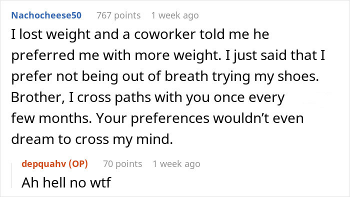 Comment thread about coworker's audacity, featuring user responses and reactions. Comment thread about coworker's audacity, featuring user responses and reactions.