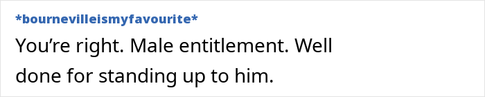 Comment on male entitlement in women's changing room debate.