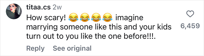 Instagram comment reacting to man's plastic surgery transformation with laughing emojis, discussing appearance change.