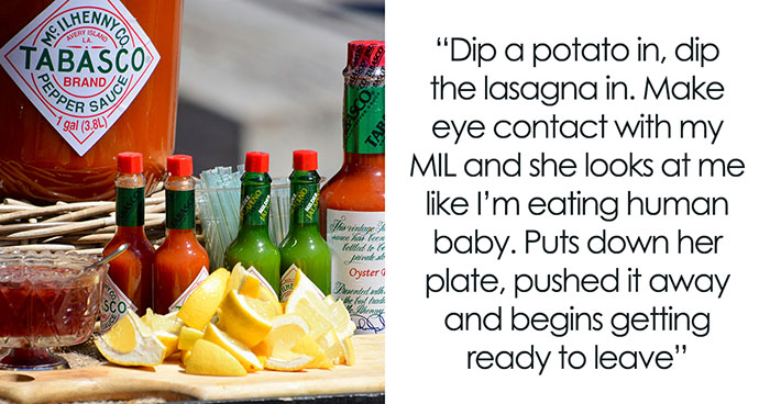 MIL’s 8 Hours In The Kitchen Cooking Lasagna Get Ruined By DIL Dipping It In Hot Sauce, Drama Erupts