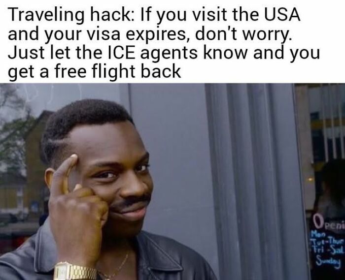 Man tapping his head with text above, showcasing peak internet humor.