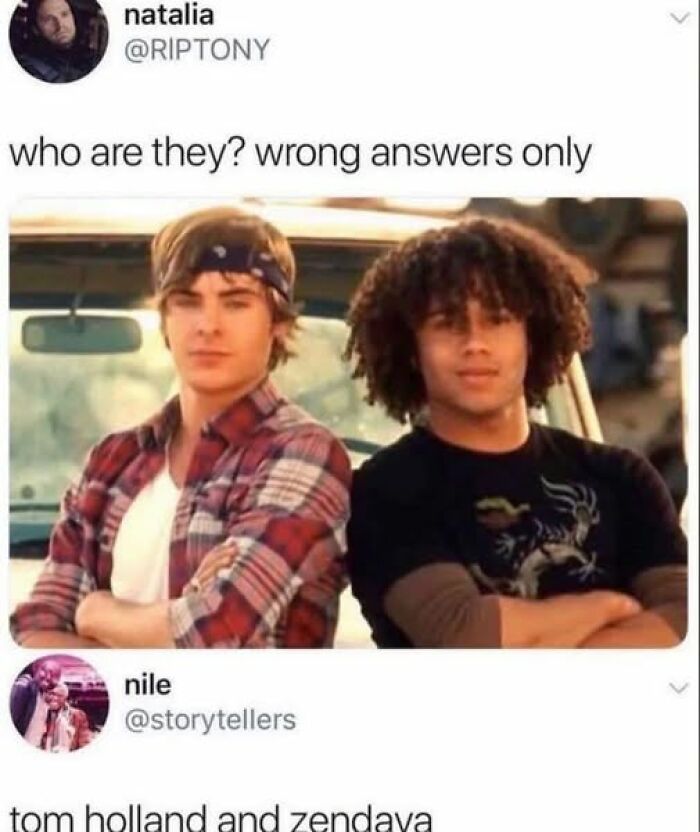 Two men with crossed arms in a humorous meme format, embodying peak internet humor.