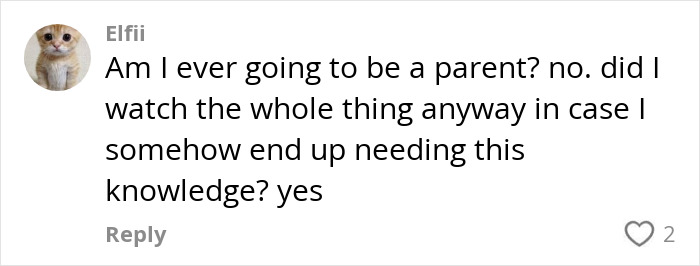 Comment on parenting knowledge with humor, highlighting unexpected learning about negative reinforcement from a parenting expert.