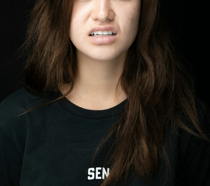 Person with a concerned expression, related to creepy family sayings.