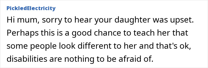 Text exchange discussing a child&rsquo;s face at a birthday party highlights acceptance and disability awareness.
