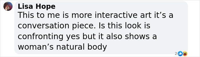 Comment on influencer's dress, described as interactive art and a conversation piece, sparking debate. Comment on influencer's dress, described as interactive art and a conversation piece, sparking debate.