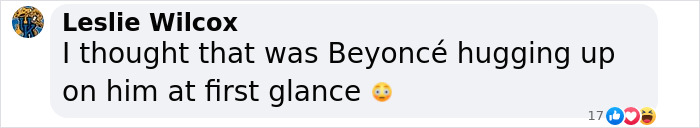 Comment from Leslie Wilcox thinking Blue Ivy resembles Beyoncé with a surprised emoji. Comment from Leslie Wilcox thinking Blue Ivy resembles Beyoncé with a surprised emoji.