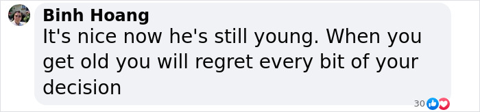 Comment about insecurity experience and regret shared on a social media platform. Comment about insecurity experience and regret shared on a social media platform.