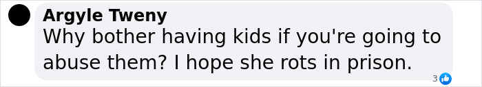Comment expressing anger towards momfluencer abuser Ruby Franke, questioning her parenting and wishing for imprisonment. Comment expressing anger towards momfluencer abuser Ruby Franke, questioning her parenting and wishing for imprisonment.