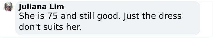 Comment on Vera Wang's age and dress style in red carpet discussion. Comment on Vera Wang's age and dress style in red carpet discussion.