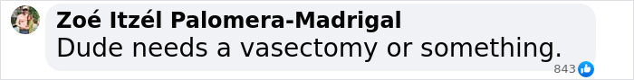 Text comment on vasectomy suggestion related to Elon Musk's 13th child news. Text comment on vasectomy suggestion related to Elon Musk's 13th child news.