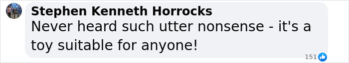Stephen Kenneth Horrocks comments on magnets claim, stating all toys are suitable for anyone. Stephen Kenneth Horrocks comments on magnets claim, stating all toys are suitable for anyone.