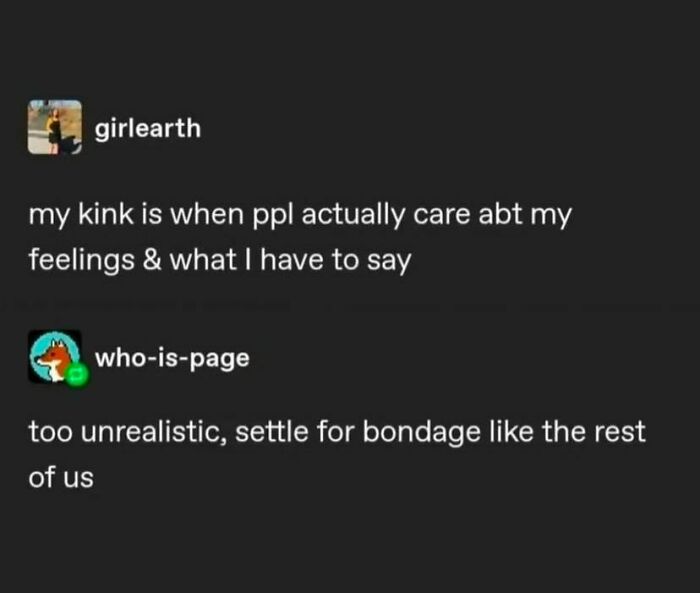 Social media post humorously discussing preferences and the challenges of genuine communication in social justice contexts.