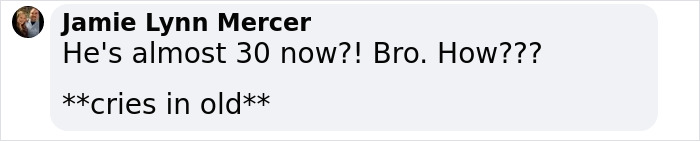 Text message reacting to Rico Rodriguez's surprising red carpet appearance.