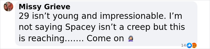 Comment on Kevin Spacey claims with reaction emojis.