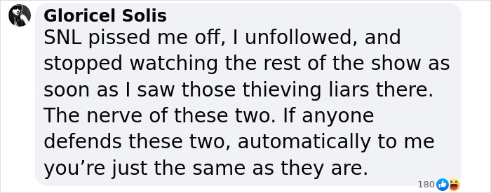 Comment criticizing Blake Lively and Ryan Reynolds after an SNL joke. Comment criticizing Blake Lively and Ryan Reynolds after an SNL joke.