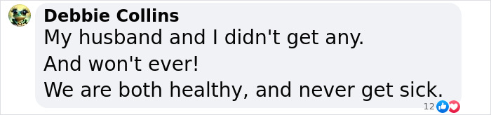 Comment skeptical of Covid vaccines' health effects.