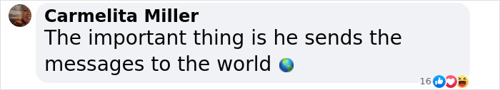 Comment mentioning the importance of sending messages, with reaction emojis including a globe.