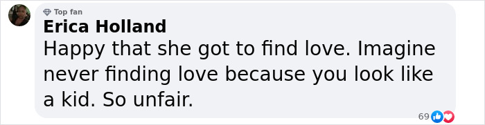 Comment on social media post discussing peculiar appearance of a fianc&eacute;e.