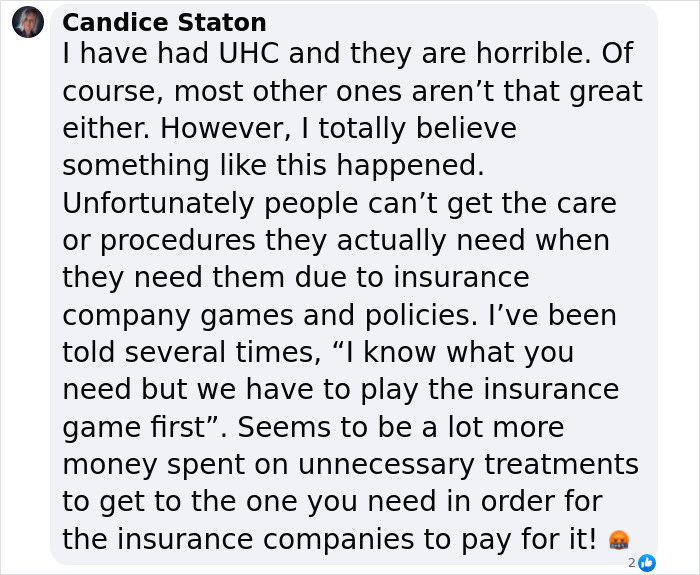 Text message criticizing UnitedHealthcare and insurance policies. Text message criticizing UnitedHealthcare and insurance policies.