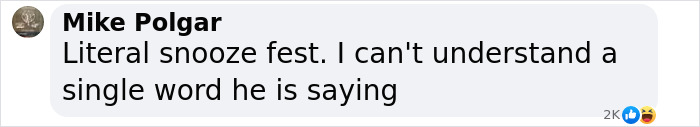 Comment criticizing Kendrick Lamar's halftime performance, calling it a "literal snooze fest" with unclear words. Comment criticizing Kendrick Lamar's halftime performance, calling it a "literal snooze fest" with unclear words.