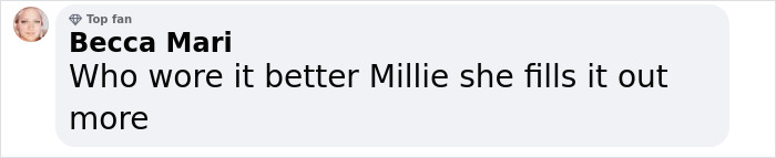 Comment expressing opinion on Millie Bobby Brown recreating a Gwyneth Paltrow look.