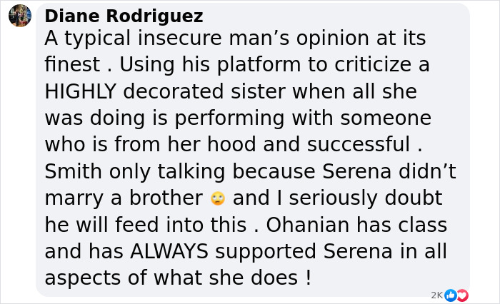 Text response criticizing Stephen A. Smith's remarks about Serena Williams. Text response criticizing Stephen A. Smith's remarks about Serena Williams.