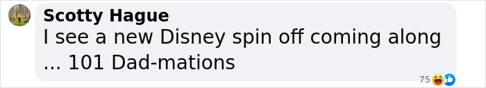 Comment on Lily Phillips' announcement joking about "101 Dad-mations. Comment on Lily Phillips' announcement joking about "101 Dad-mations.