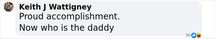 Comment reads: 'Proud accomplishment. Now who is the daddy' referencing Lily Phillips' news. Comment reads: 'Proud accomplishment. Now who is the daddy' referencing Lily Phillips' news.