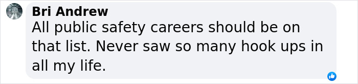 Comment discussing cheaters in public safety careers. Comment discussing cheaters in public safety careers.