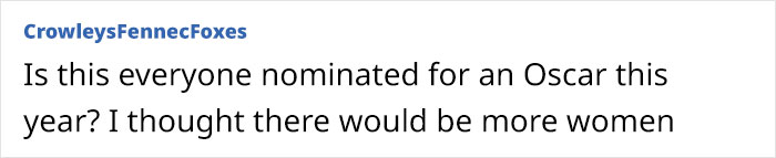 Text comment questioning diversity among 2025 Oscars nominees. Text comment questioning diversity among 2025 Oscars nominees.