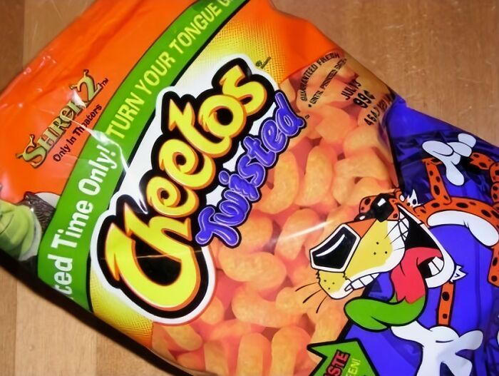 Bag of Cheetos Twisted, a popular snack from the 90s and 2000s.
