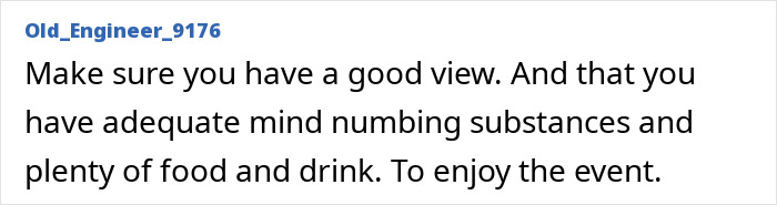 Comment by Old_Engineer_9176 about preparing for the asteroid threat with a good view and supplies. Comment by Old_Engineer_9176 about preparing for the asteroid threat with a good view and supplies.
