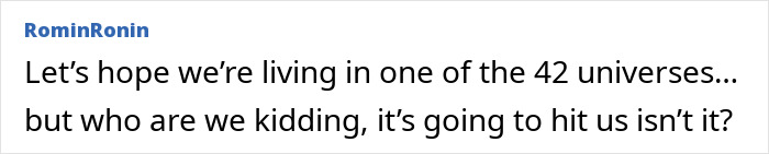Comment by RominRonin joking about a potential asteroid threat in 2032. Comment by RominRonin joking about a potential asteroid threat in 2032.