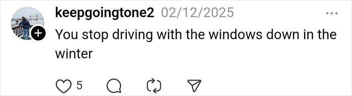 Screenshot of a social media post discussing an unexpected benefit related to hair loss and lifestyle changes.