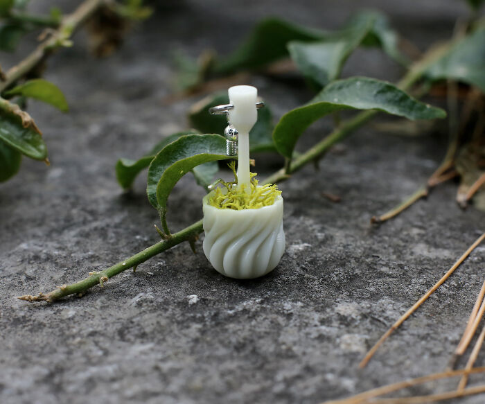 We Make Wearable Plant Holders, Here Are The Earrings (9 Pics)
