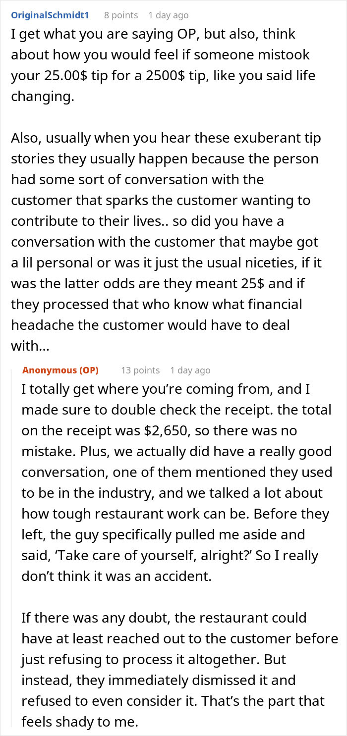 Server Gets A Life-Changing Tip, Boss Says He Can’t Keep It: “Excuse Me, What?” Server Gets A Life-Changing Tip, Boss Says He Can’t Keep It: “Excuse Me, What?”