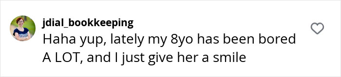Comment about an 8-year-old being bored, smiling response supports frustration-infused parenting to prevent entitlement.