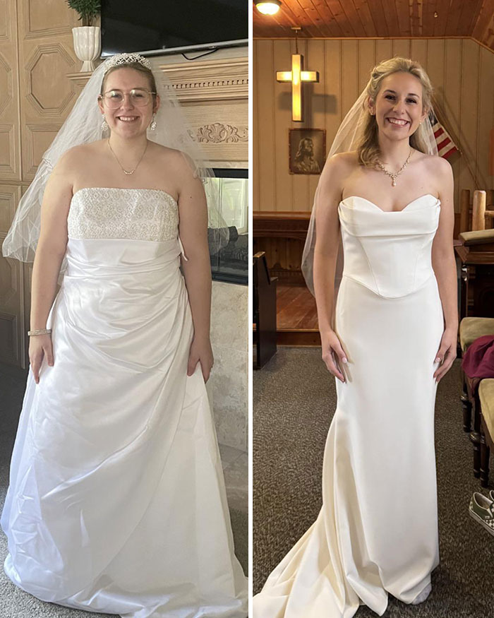 F/25/5’7” [210lbs > 141lbs = 69lbs] (11 Months) From Wearing My Mom's Wedding Dress To My Own